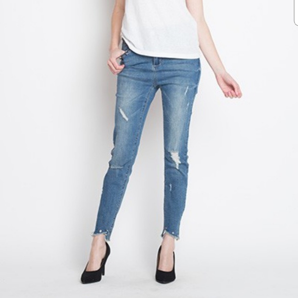Denim Blvd Denim - FLASH SALE! High Waisted Eyelet Detail Denim